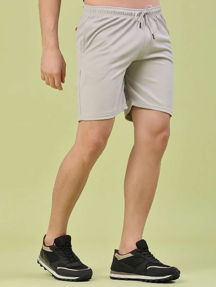 men textured mid rise slim fit shorts - 22355896 -  Standard Image - 2