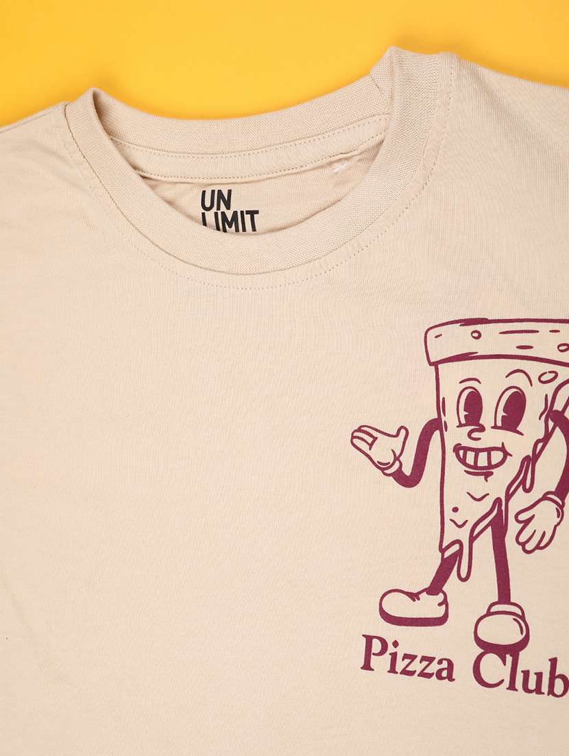 kids beige cotton blend t-shirt - 22355913 -  Standard Image - 2