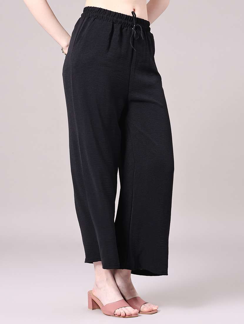 black cotton trousers - 22355941 -  Standard Image - 2