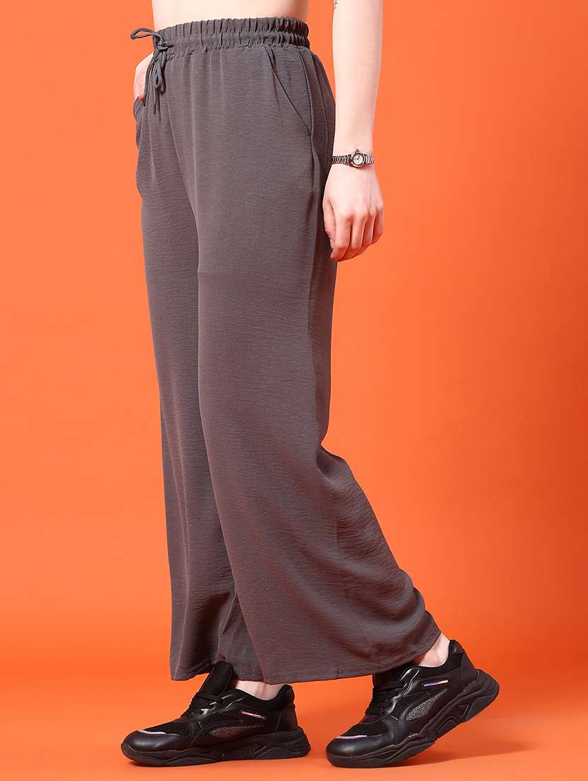 women solid mid rise straight palazzo - 22355943 -  Standard Image - 2