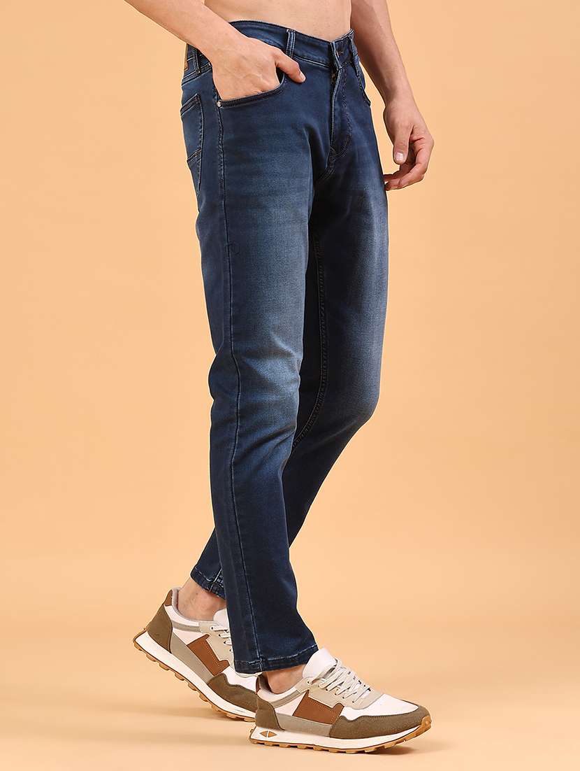 men washed mid rise full length slim fit jeans - 22356052 -  Standard Image - 2