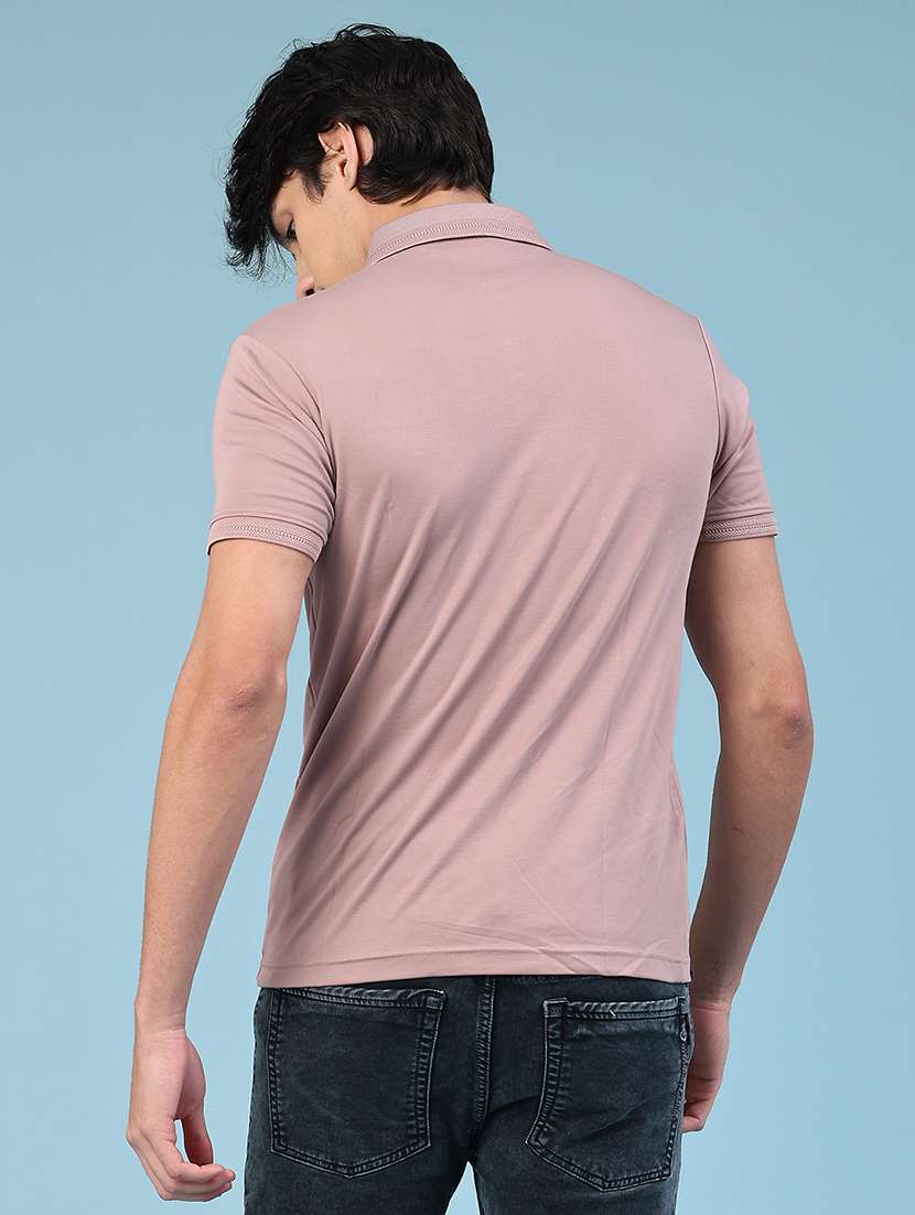 men printed short sleeve slim fit polo t-shirt - 22356171 -  Standard Image - 2