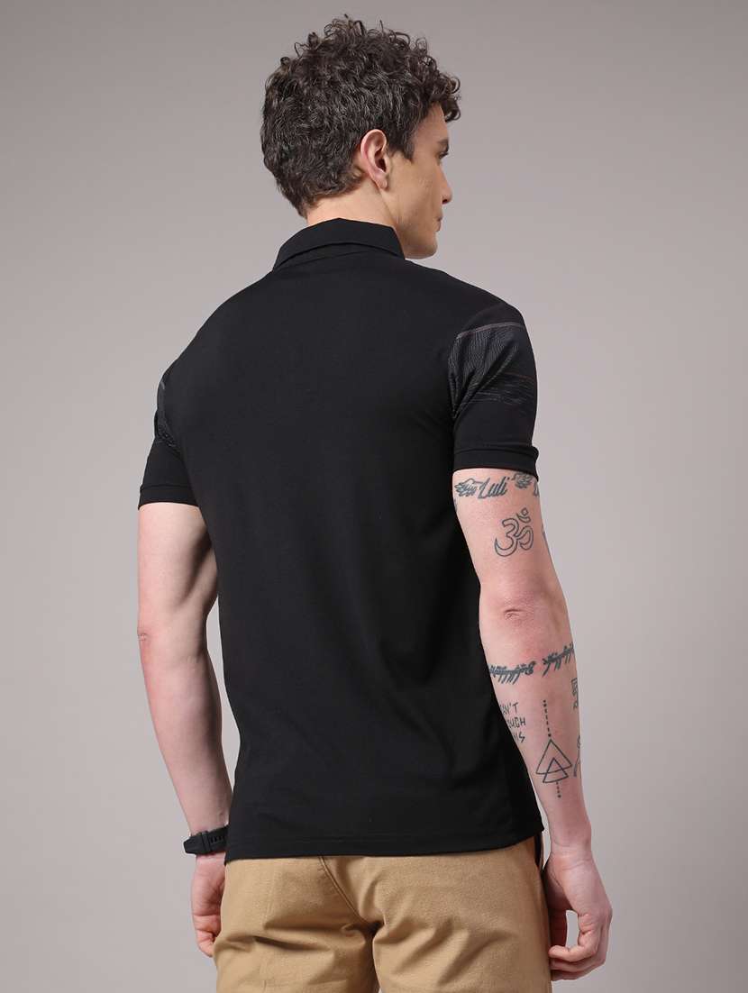 men striped short sleeve slim fit polo t-shirt - 22356174 -  Standard Image - 2