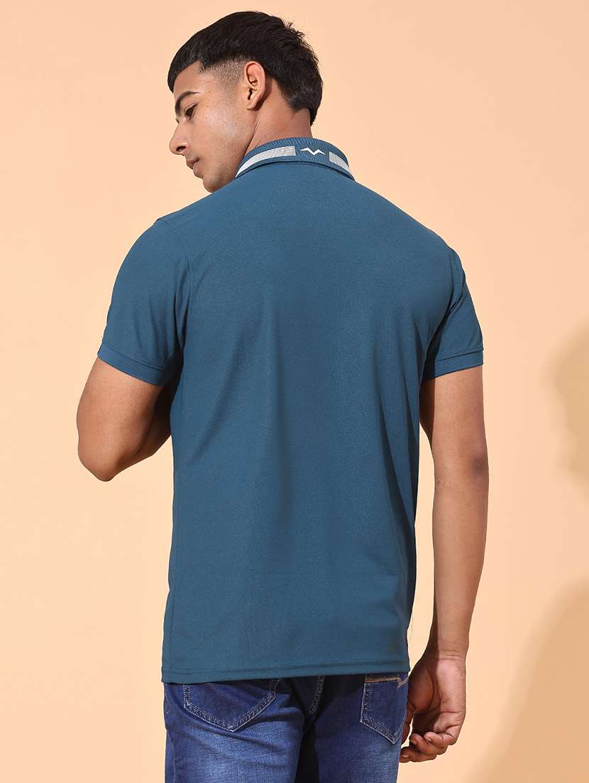 men solid short sleeve slim fit polo t-shirt - 22356201 -  Standard Image - 2