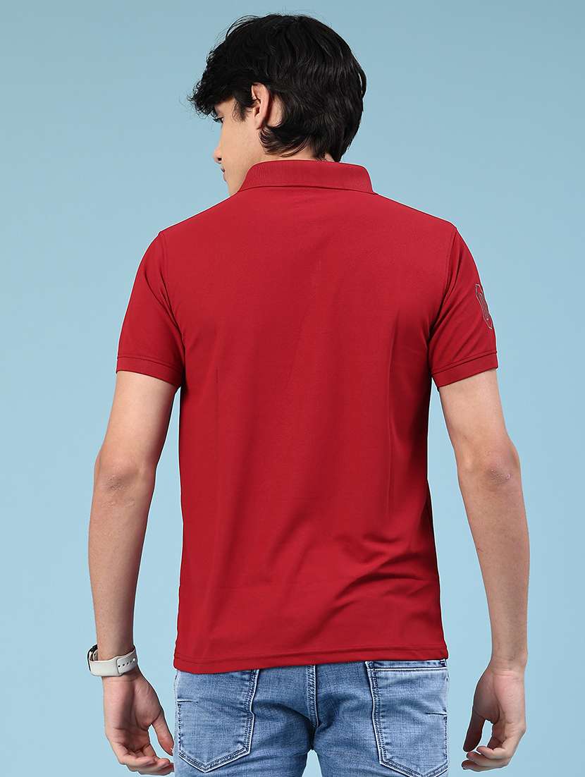 men color block short sleeve slim fit polo t-shirt - 22356210 -  Standard Image - 2