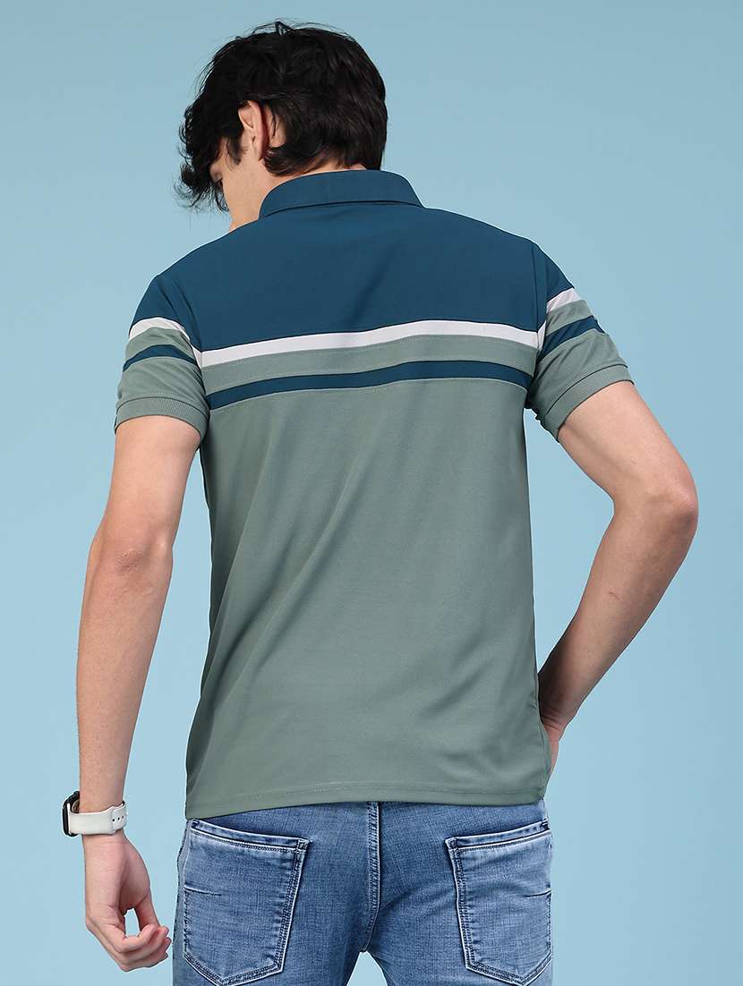green cotton blend plain tshirt - 22356242 -  Standard Image - 2