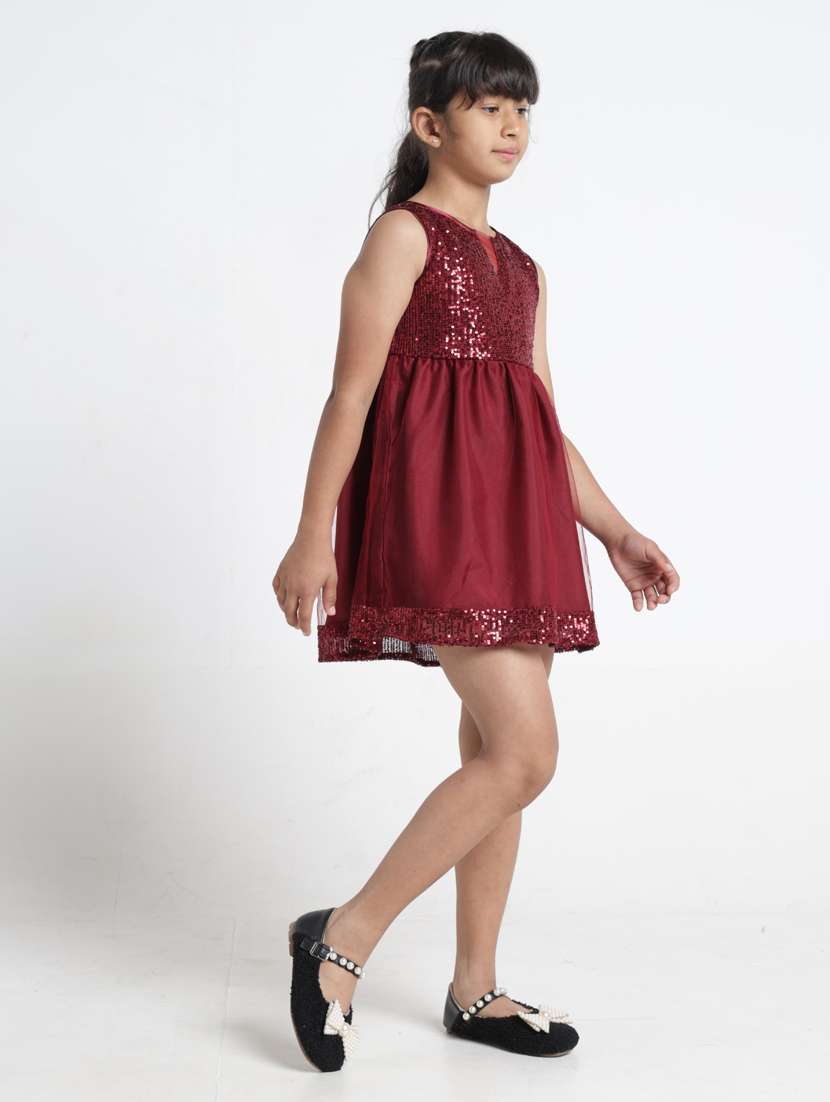 girls sequined sleeveless fit & flare dress - 22356440 -  Standard Image - 2