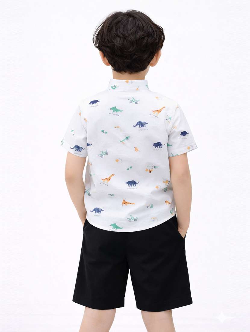 boys printed shirt and short set - 22356577 -  Standard Image - 2