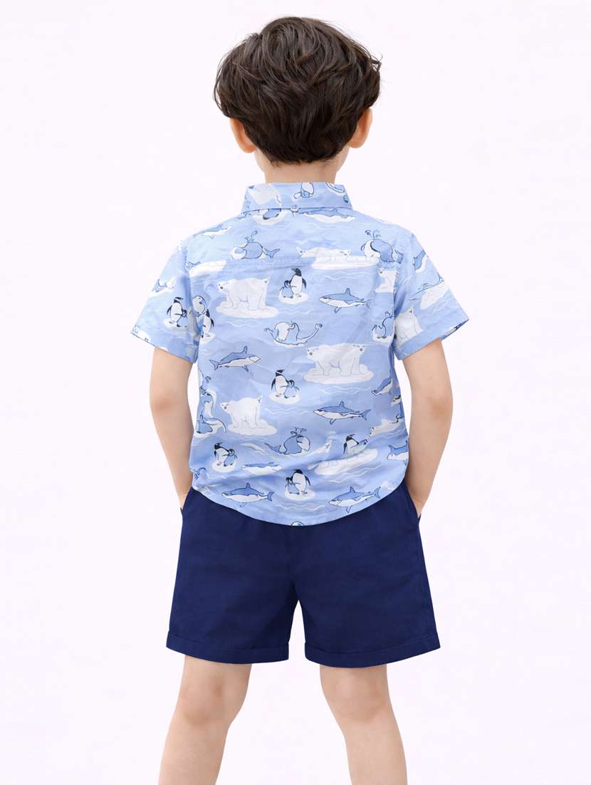 boys printed shirt and short set - 22356587 -  Standard Image - 2