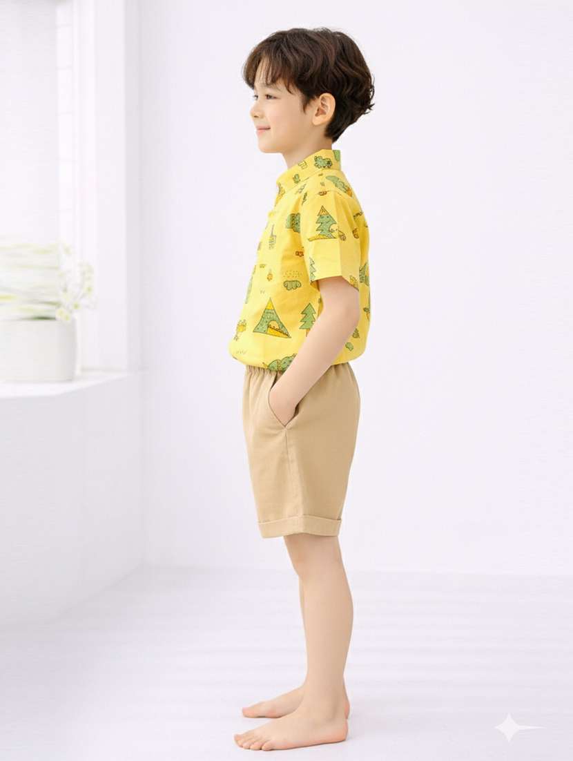 boys printed shirt and short set - 22356600 -  Standard Image - 2