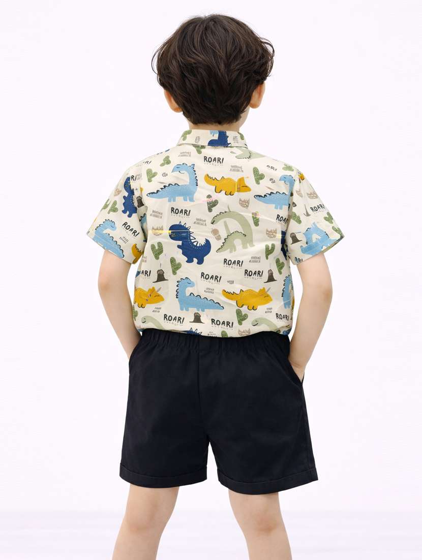 boys printed shirt and short set - 22356628 -  Standard Image - 2