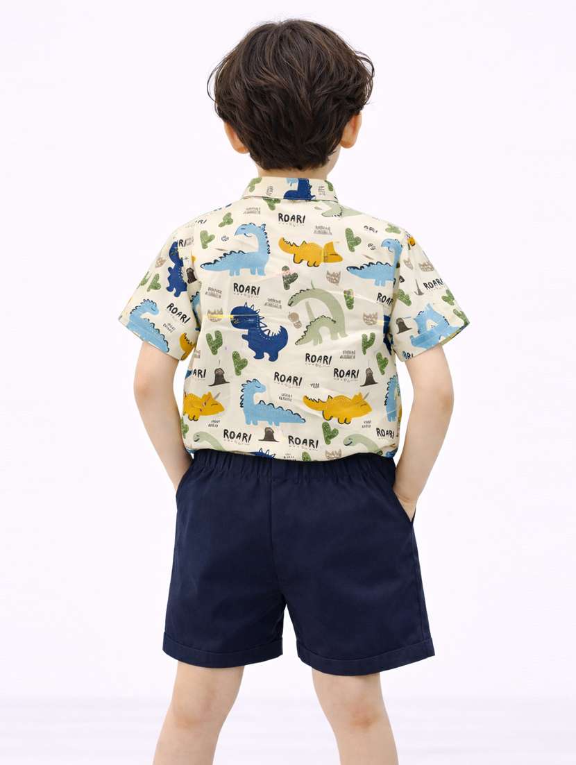 boys printed shirt and short set - 22356629 -  Standard Image - 2