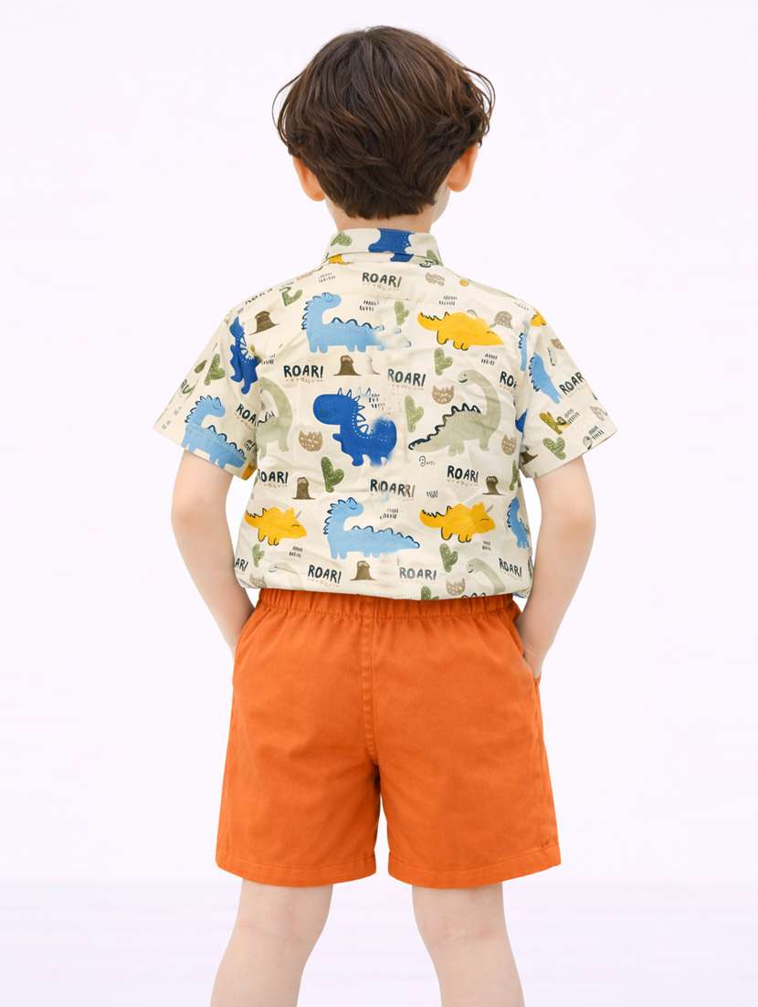 boys printed shirt and short set - 22356631 -  Standard Image - 2