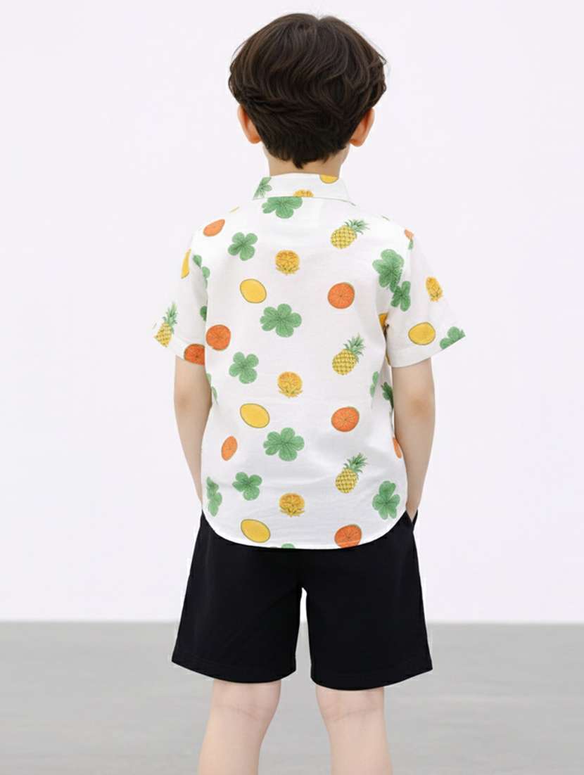 boys printed shirt and short set - 22356632 -  Standard Image - 2
