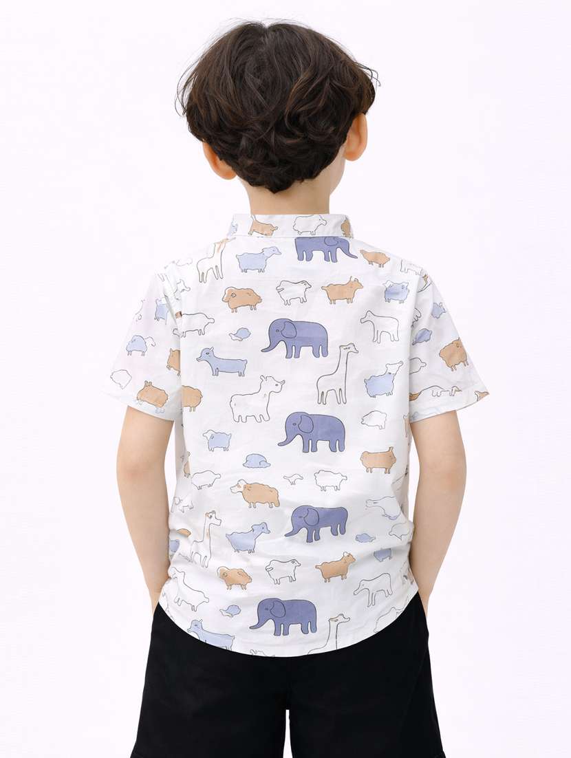 boys printed shirt and short set - 22356636 -  Standard Image - 2