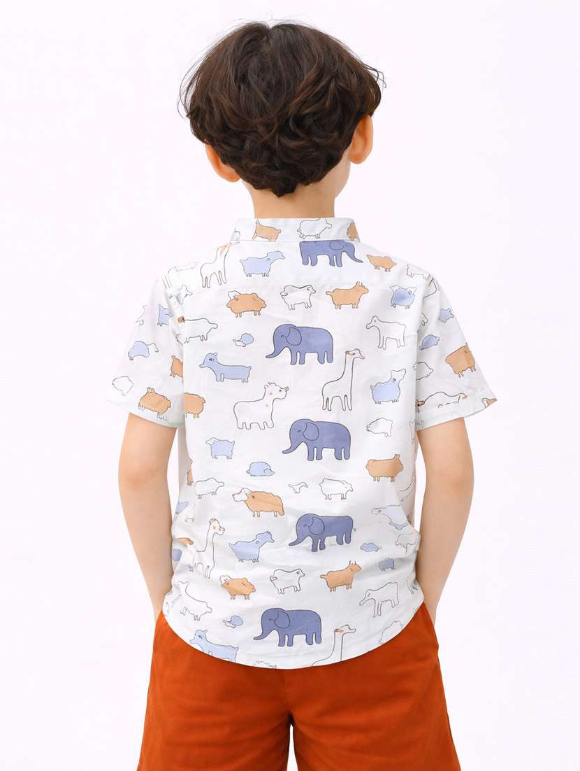boys printed shirt and short set - 22356639 -  Standard Image - 2
