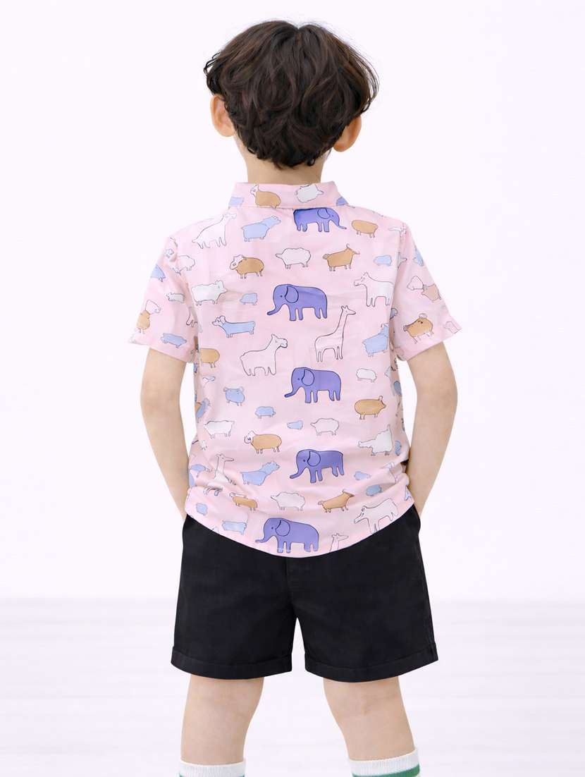 Boys Printed Shirt And Short Set - 22356640 -  Standard Image - 2
