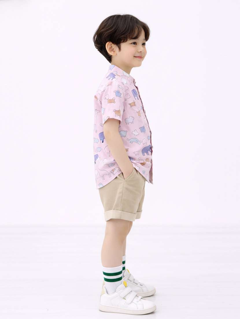 Boys Printed Shirt And Short Set - 22356642 -  Standard Image - 2