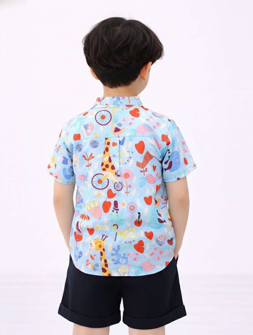 boys printed shirt and short set - 22356643 -  Standard Image - 2