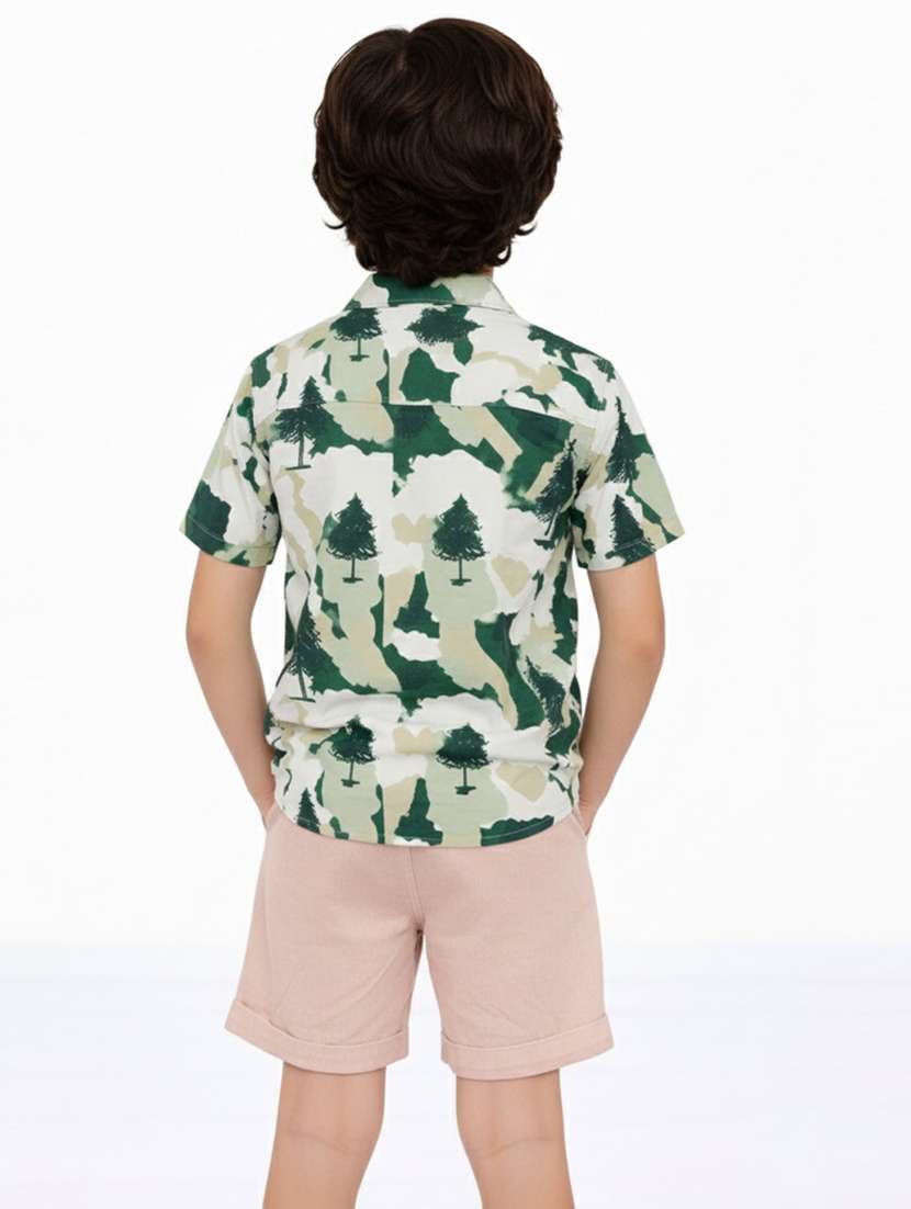 Boys Printed Shirt And Short Set - 22356650 -  Standard Image - 2