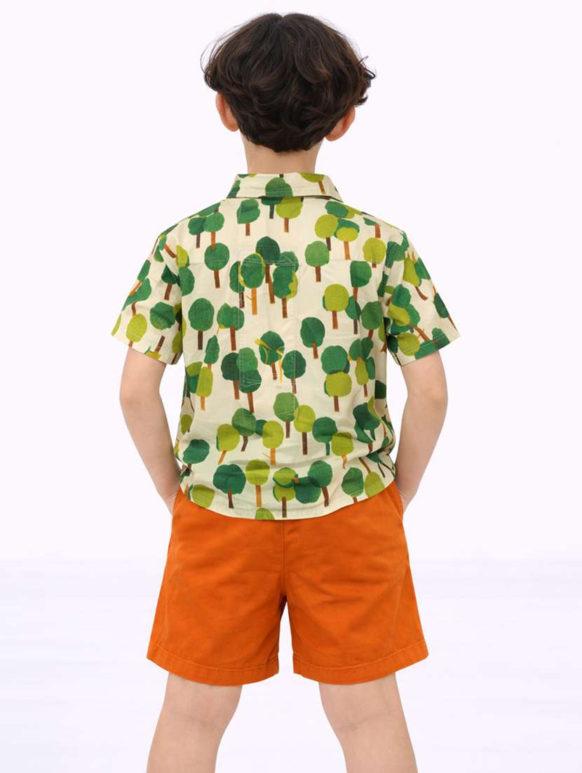 boys printed shirt and short set - 22356659 -  Standard Image - 2