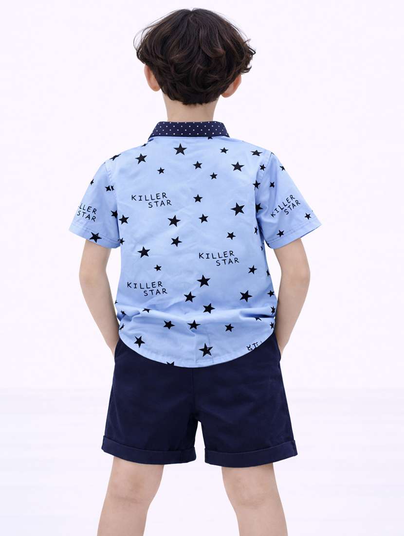 boys printed shirt and short set - 22356661 -  Standard Image - 2