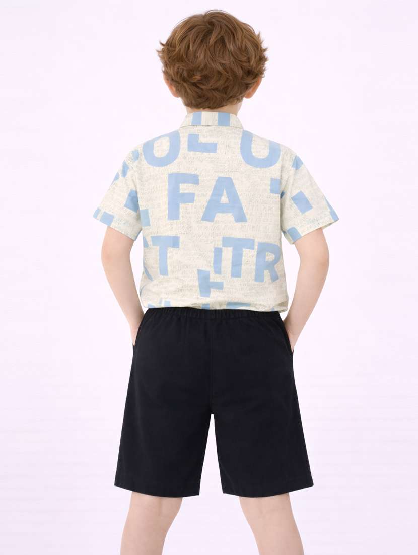 Boys Printed Shirt And Short Set - 22356681 -  Standard Image - 2