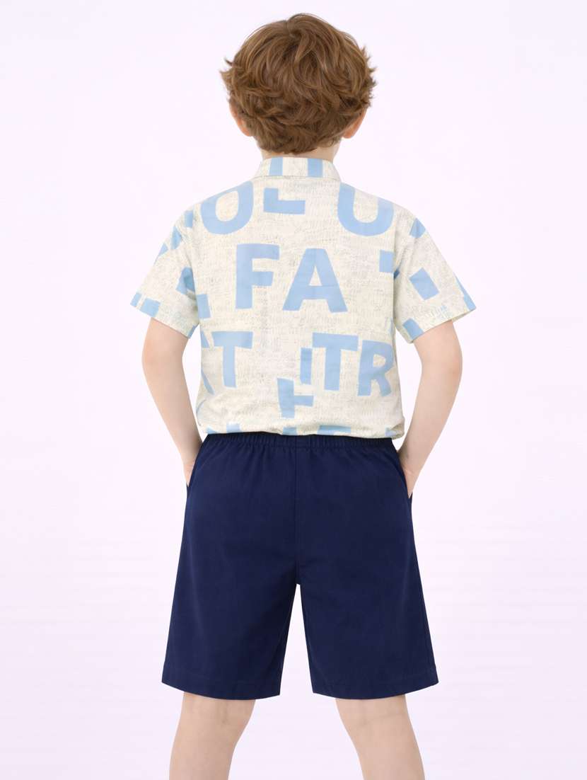 Boys Printed Shirt And Short Set - 22356682 -  Standard Image - 2
