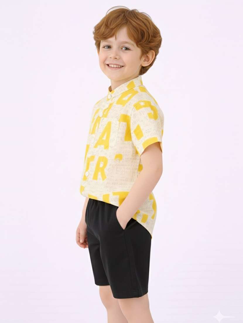 boys printed shirt and short set - 22356683 -  Standard Image - 2