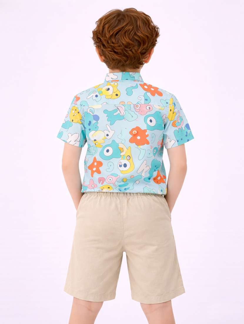boys printed shirt and short set - 22356690 -  Standard Image - 2