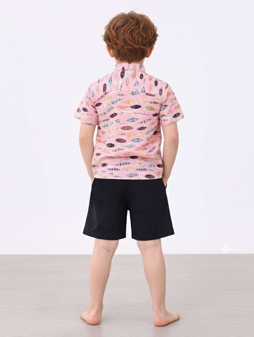 boys printed shirt and short set - 22356701 -  Standard Image - 2