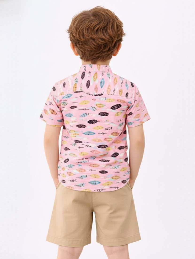 boys printed shirt and short set - 22356703 -  Standard Image - 2