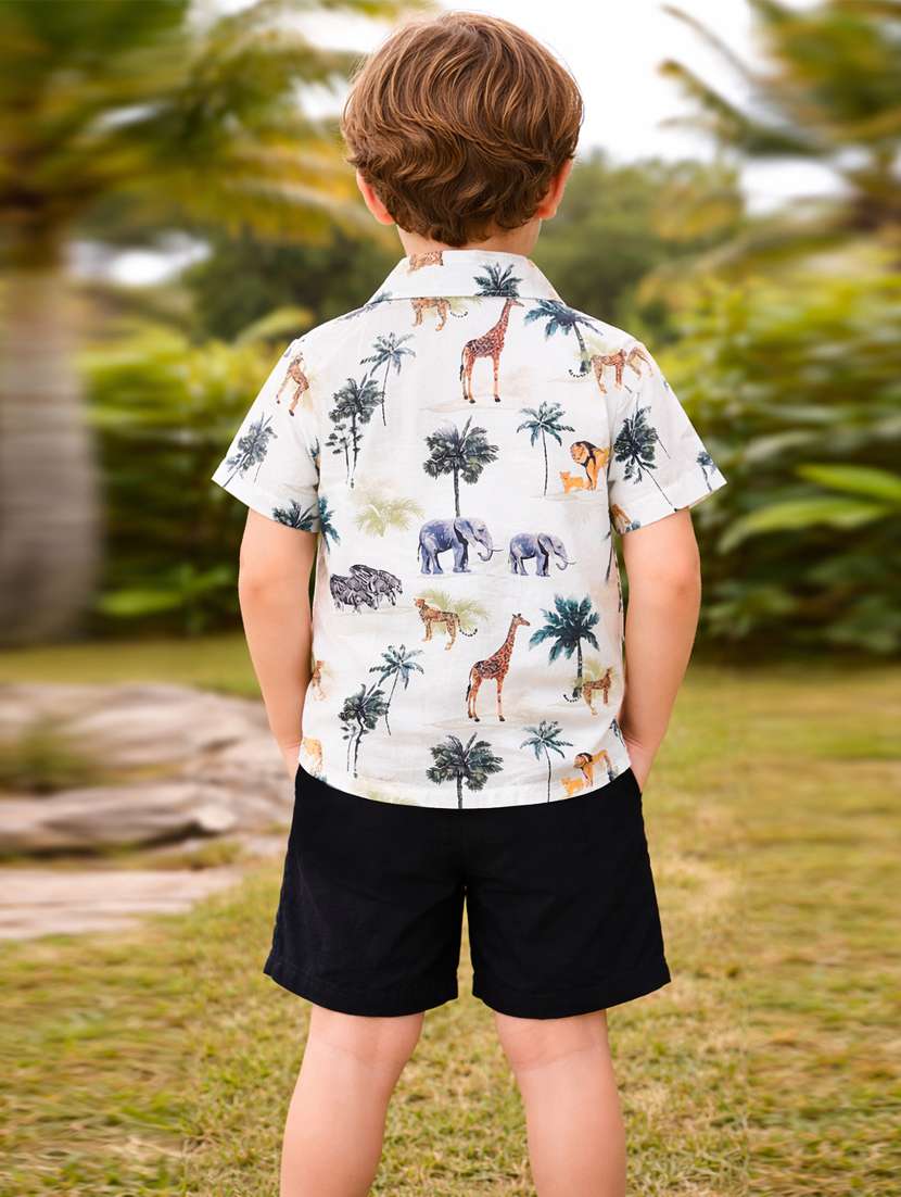 boys printed shirt and short set - 22356718 -  Standard Image - 2