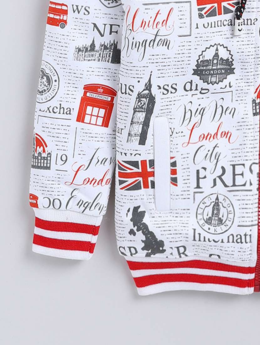 kids printed long sleeve hooded jacket  - 22356897 -  Standard Image - 2