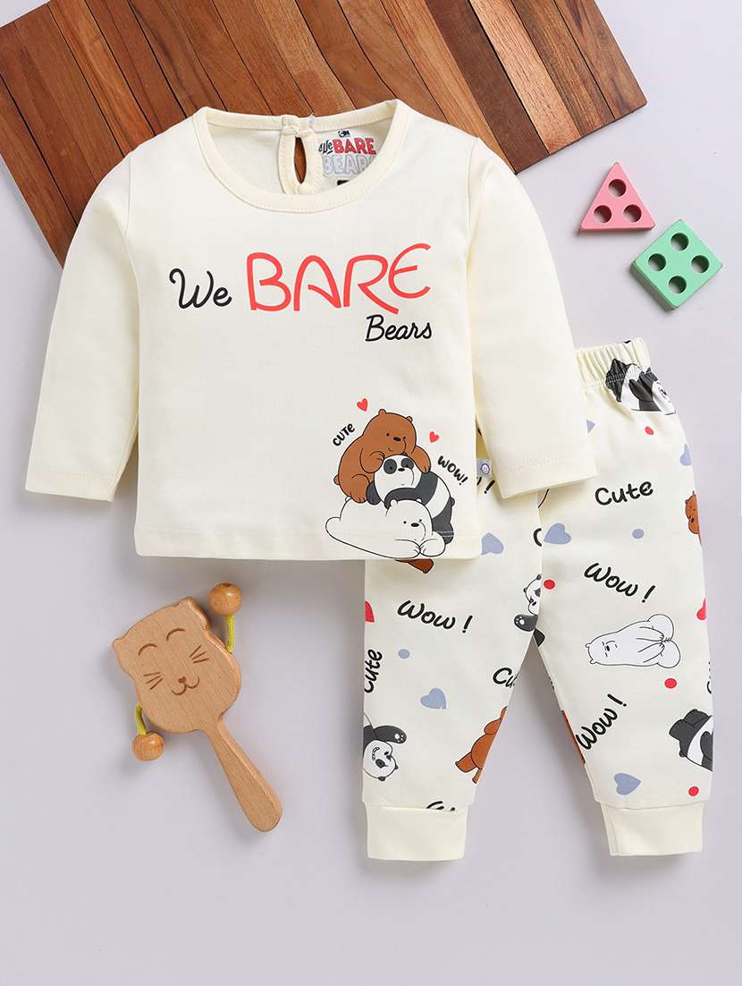 girls printed long sleeve full length set