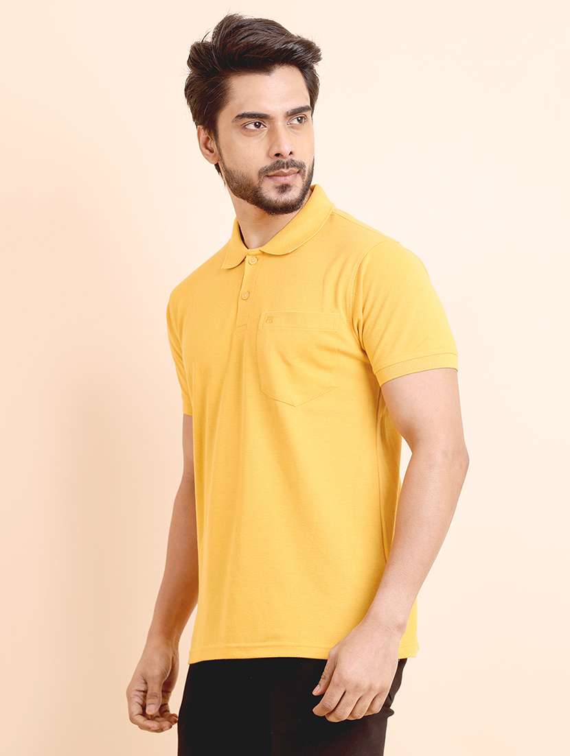 men solid short sleeve polo t-shirt - 22357007 -  Standard Image - 2