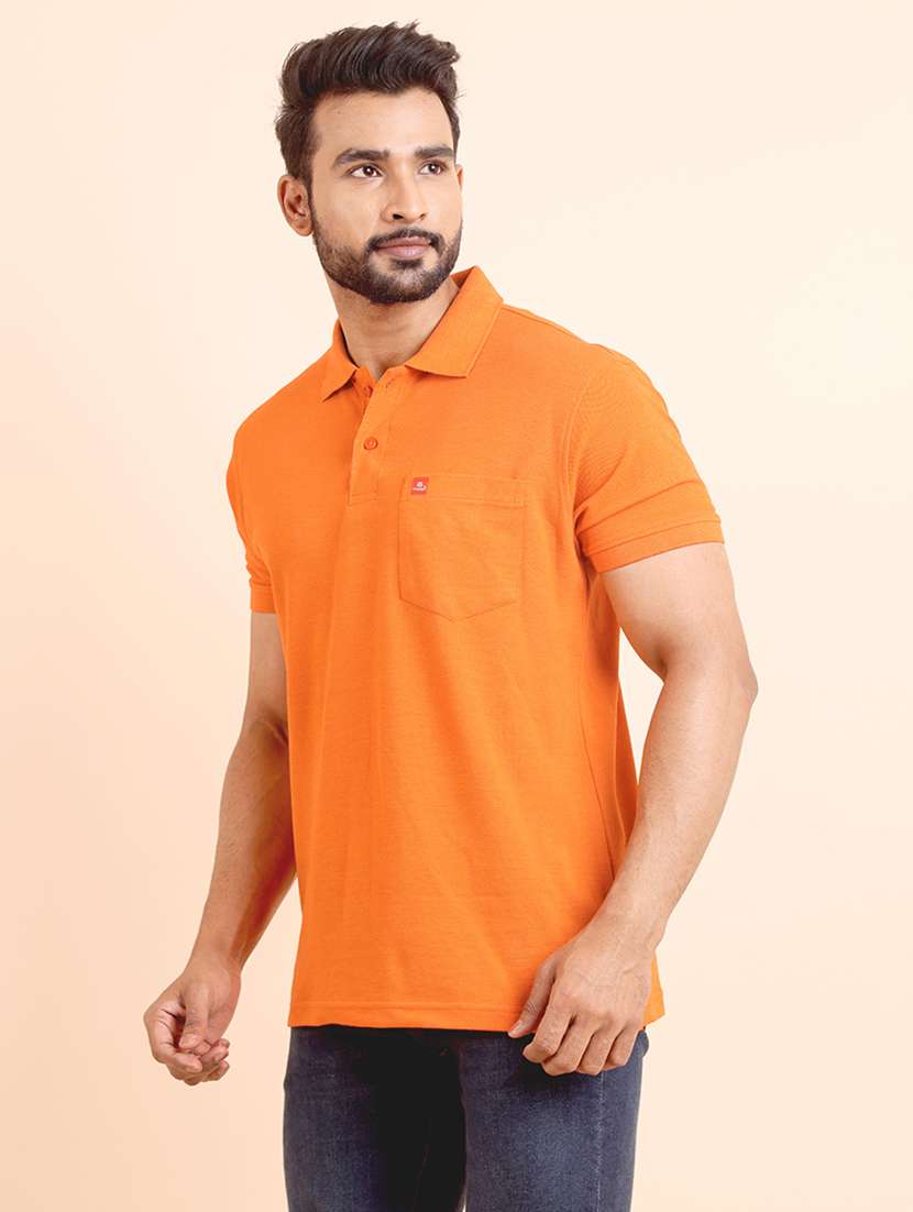 men solid short sleeve polo t-shirt - 22357010 -  Standard Image - 2