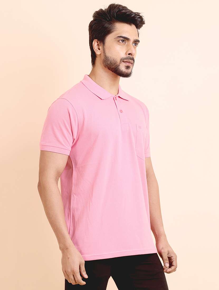 men solid short sleeve polo t-shirt - 22357014 -  Standard Image - 2