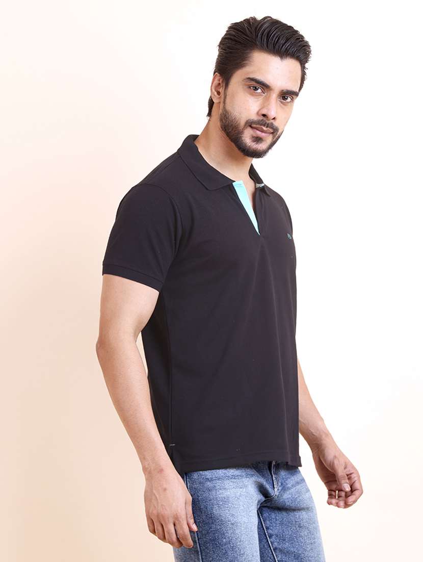 men solid short sleeve polo t-shirt - 22357022 -  Standard Image - 2