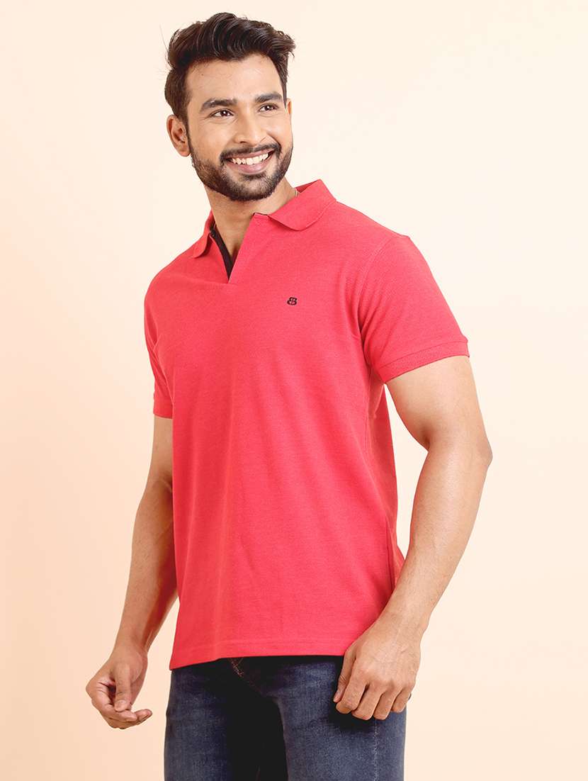 men solid short sleeve polo t-shirt - 22357026 -  Standard Image - 2