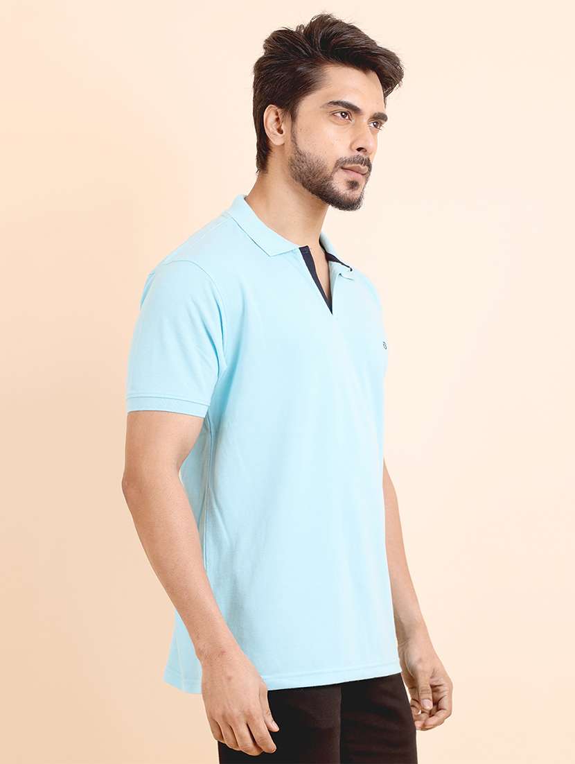men solid short sleeve polo t-shirt - 22357027 -  Standard Image - 2