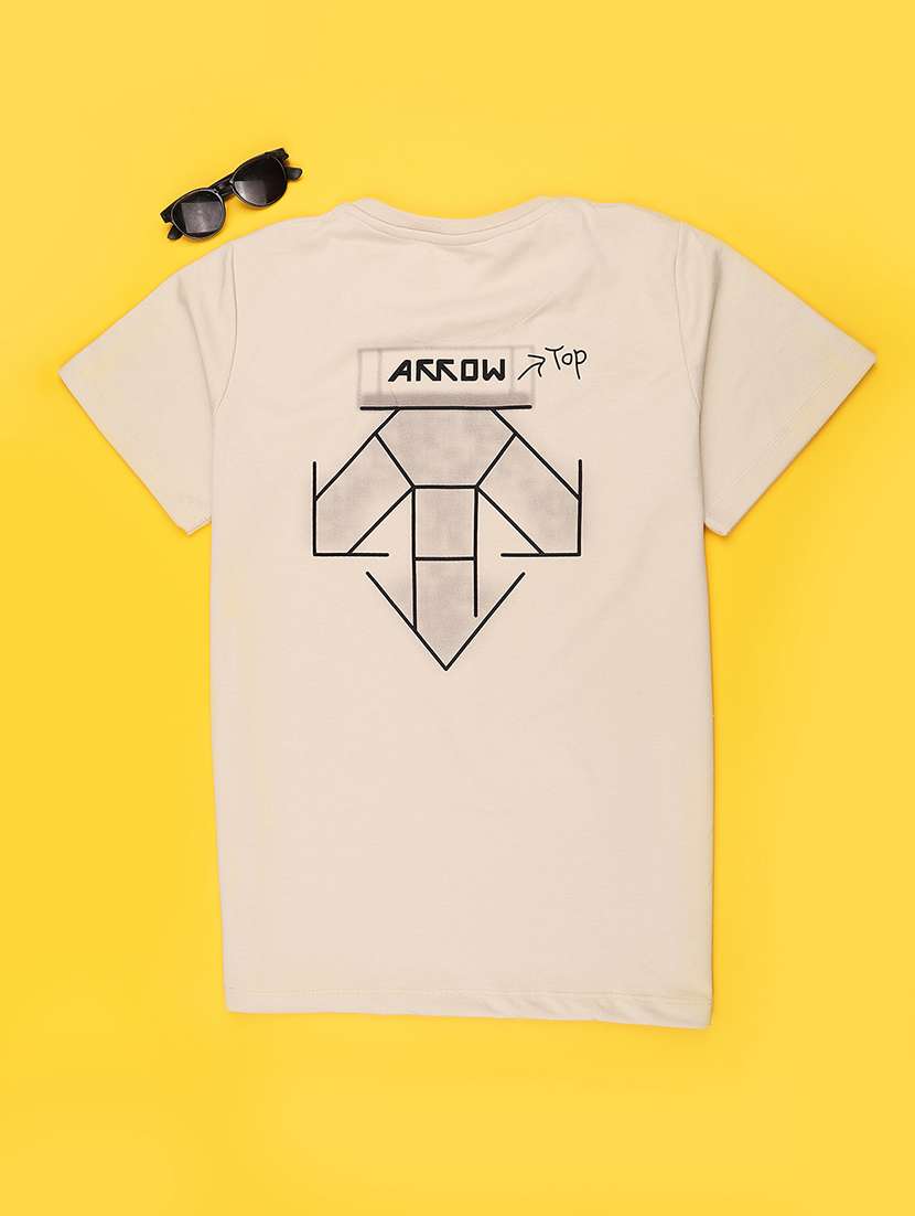beige cotton blend tshirt - 22357066 -  Standard Image - 2