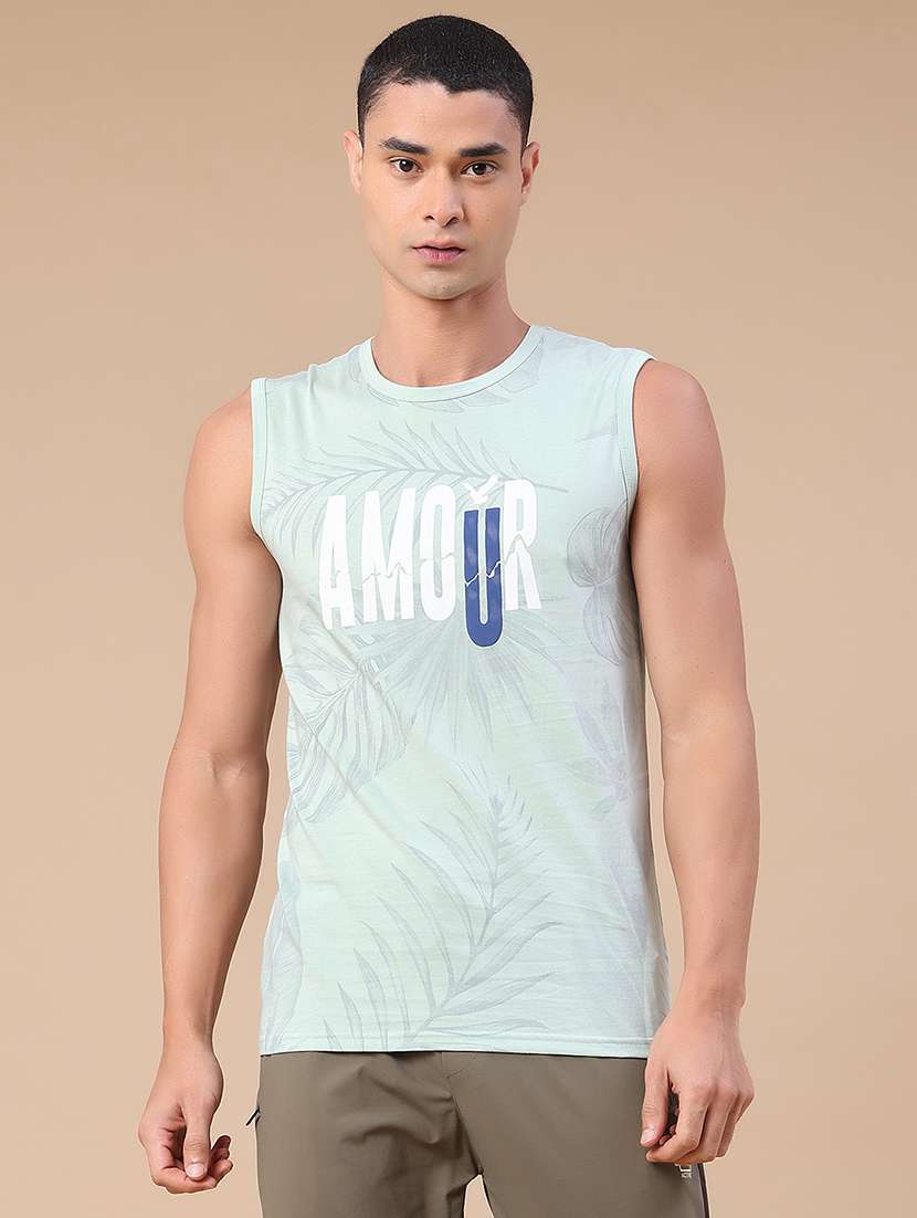 men printed sleeveless vest - 22357095 -  Standard Image - 2