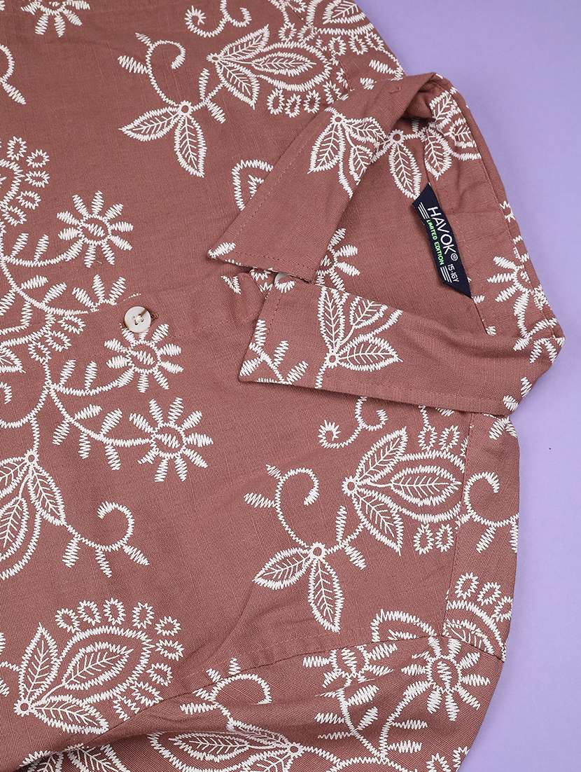 Rust Cotton Shirt - 22357124 -  Standard Image - 2