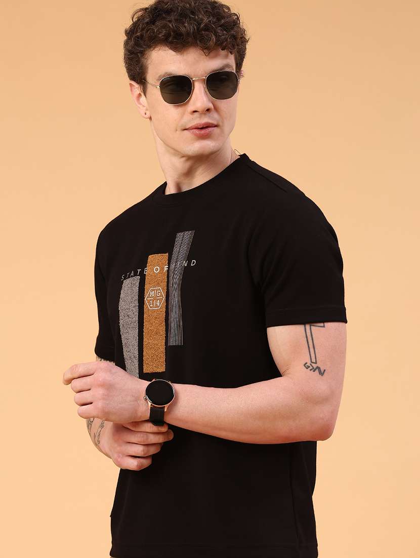 men printed short sleeve slim fit t-shirt - 22357271 -  Standard Image - 2