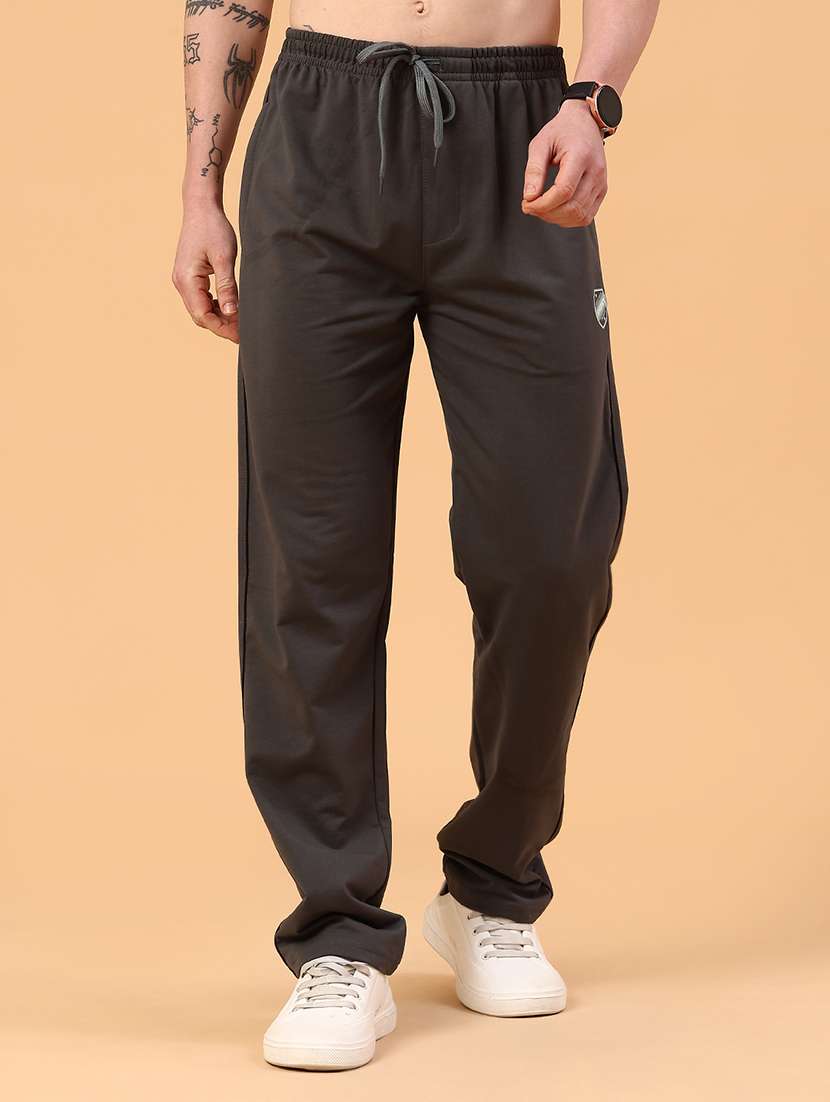 grey cotton  full length track pant