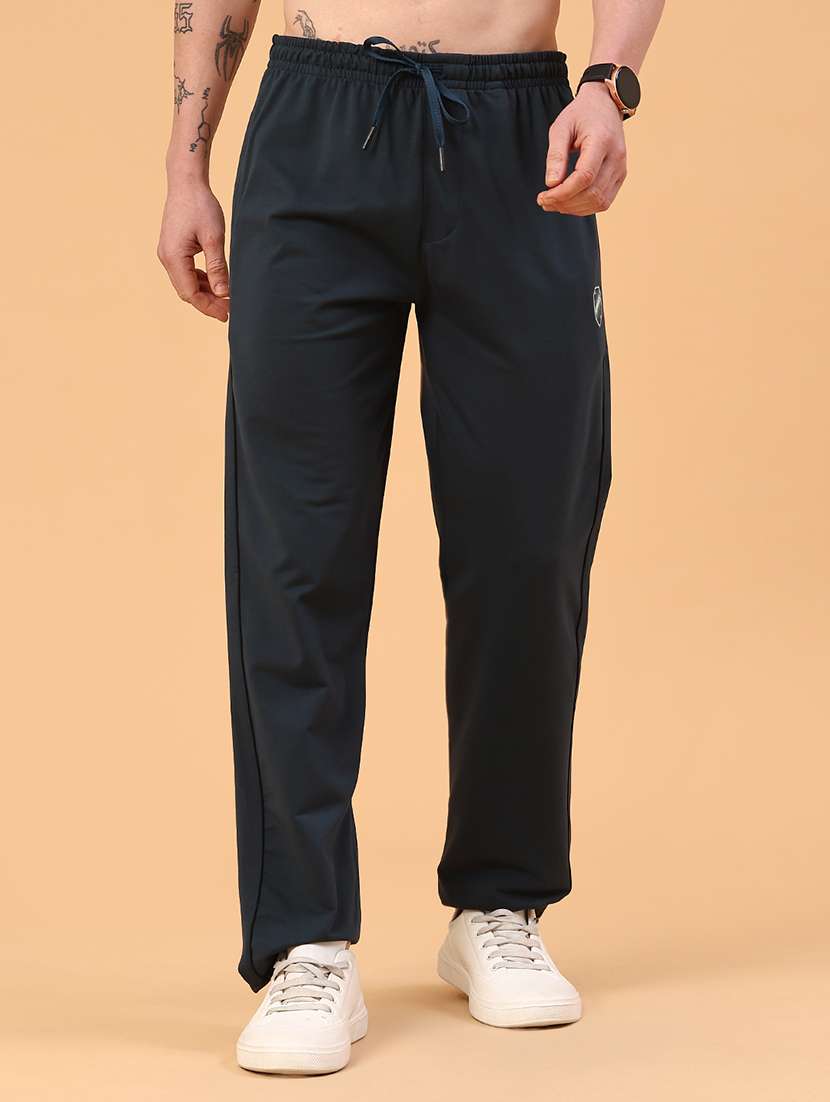 blue cotton  full length track pant