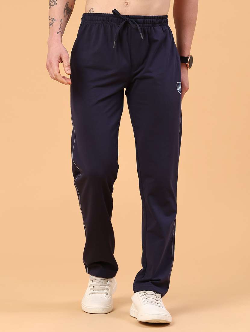 navy blue cotton  full length track pant