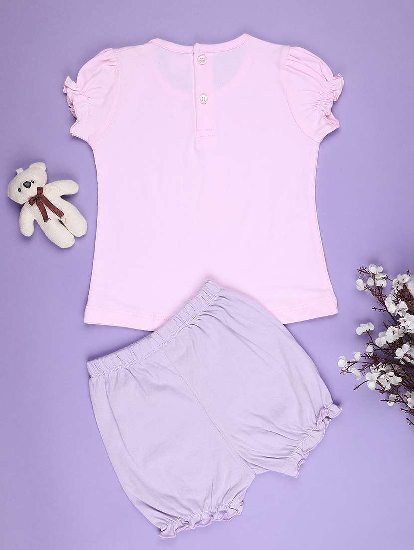 pink cotton combo infant twin set - 22357403 -  Standard Image - 2