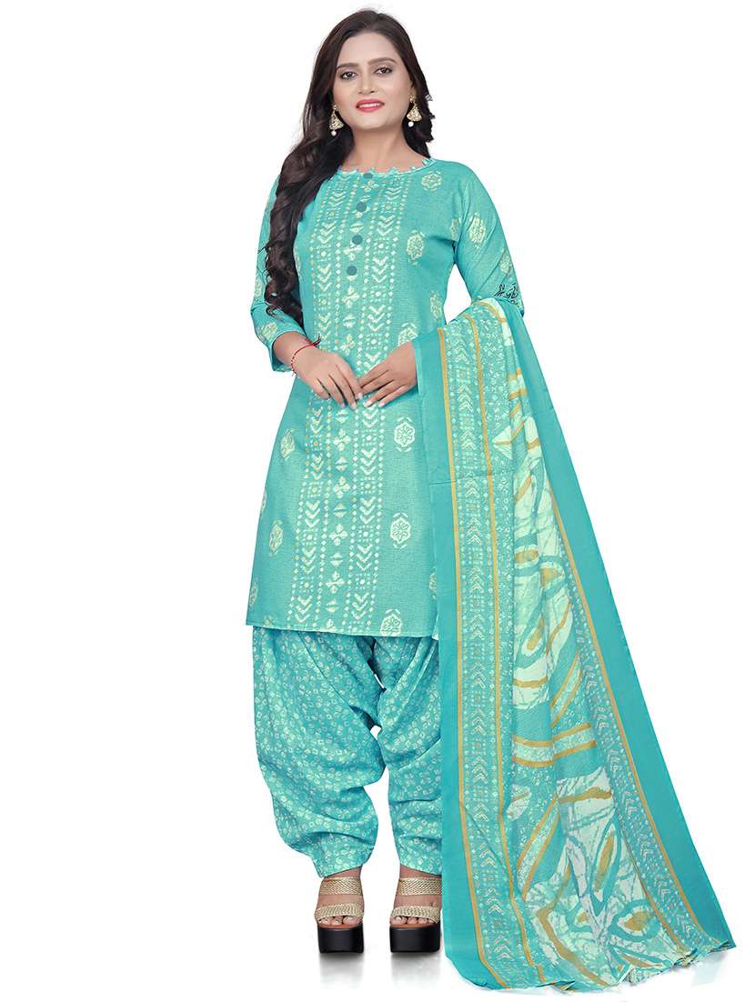 women printed unstitched suit set
